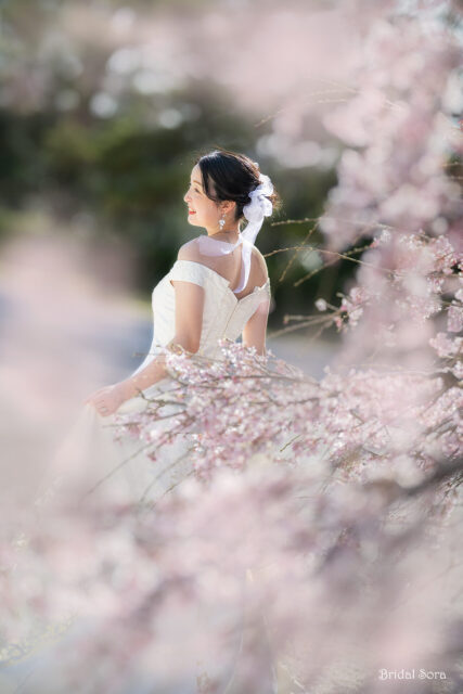 奈良　桜　ロケーションウェディング