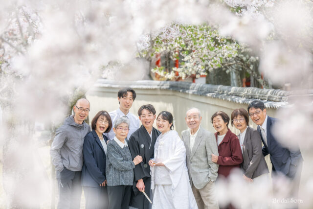 奈良 結婚式 家族写真